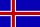 Flagge, Abmessung: 90x150cm,  Farbe: Island Iceland