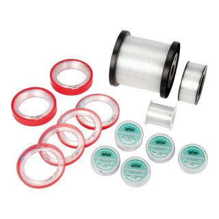 Nylon thread ring reel, plastic     Size: 0.3mm/4.2kg, 100m    Color: clear