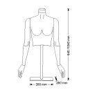 Livelymen Female Torso grau mit silberner Eisenplatte,...