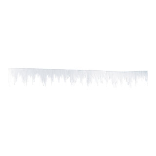Eiszapfenfries aus 2cm Schneematte, schwer entflammbar nach B1     Groesse:500x30cm    Farbe:weiß   Info: SCHWER ENTFLAMMBAR