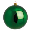 Weihnachtskugel, grün glänzend  Abmessung: Ø 10cm