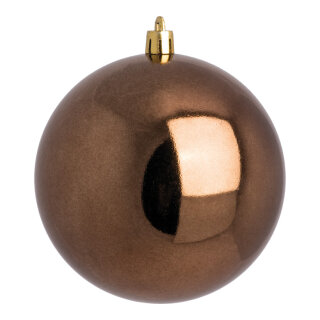 Weihnachtskugel, braun glänzend      Groesse: Ø 10cm