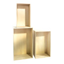 Wooden presenters set with 3 pieces, rectangular, max....