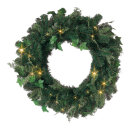 Fir wreath  - Material: PVC/textile with ivy+cypress warm...