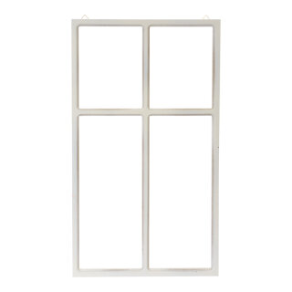 Window frame  - Material: wood with hanger - Color: white - Size: 71x40x25cm