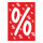 Poster % symbol   - Material: paper - Color: red/white - Size: A1