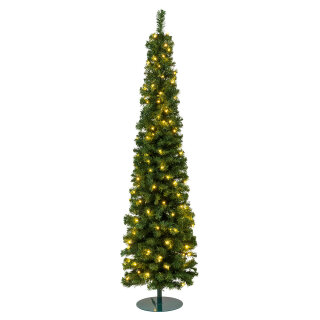 Weihnachtsbaum Bleistift Premium mit Licht, H:180cm, Ø: 45cm, 188 LED Leuchten