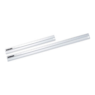 Cutting ruler  - Material: anti-slip aluminium - Color: silver - Size: 35x30cm
