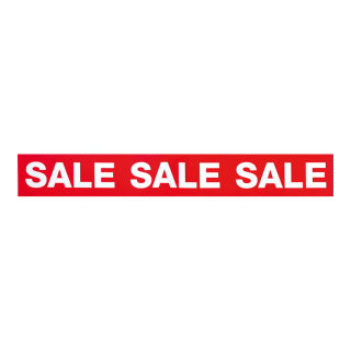 Ankleber »SALE« selbstklebende Folie     Groesse:99x13cm    Farbe:rot/weiß     #
