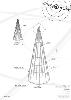 Cone tree 200x65xm