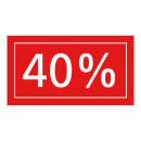 Sticker "40%" foil - Material:  - Color: red...