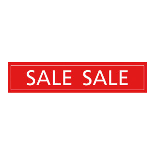 Sticker "Sale" foil - Material:  - Color: red transparent/white - Size: 98x22cm