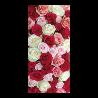 Banner "Romantic roses" fabric - Material:  - Color: multicoloured - Size: 180x90cm