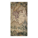 Motivdruck "Weltkarte", Papier, Größe: 180x90cm Farbe: beige   #