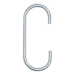 C-Haken verzinkt, Ø 2 mm, 100 Stk./Pack.     Groesse: 39 mm    Farbe: silber