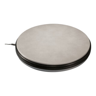 Turntable for mannequins, max. 40 kg, 0,5 RPM     Size: height: 6,5cm, Ø 45cm    Color: grey