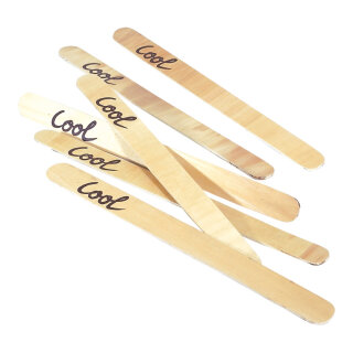 Ice cream stick wood, 6 pcs./set     Size: 4x50cm    Color: natural