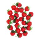 Strawberries plastic, 24 pcs./box     Size: Ø 4 cm...