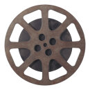 Filmspule Holz, Größe: Ø 28 cm Farbe: braun   #
