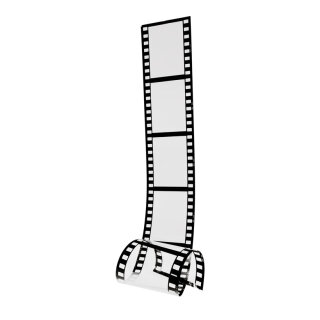 Film strip  - Material: plastic - Color: black/transparent - Size: 140x30cm