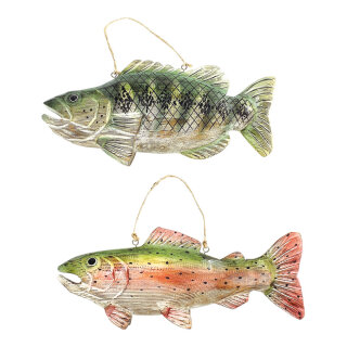 Fish wood - Material: 2 pcs./set - Color: green/red - Size: 32 cm