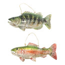 Fish wood - Material: 2 pcs./set - Color: green/red -...