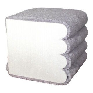 Hand towel stacking aid styrofoam, flame-resistant     Size: 6 ribs, 25x34x25 cm    Color: white