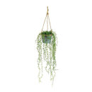 Hanging plant fabric, in metal pot     Size: 80 cm,...