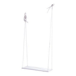 Deco swing wood     Size: 80x35cm, ropes 250cm    Color: white
