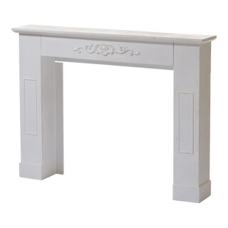 Fireplace wood - Material: to be assembled - Color: white - Size: 120x90x20cm