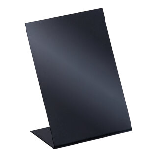 L-shaped stand synthetic material     Size: 10,5x7,5 cm (H/W)    Color: black