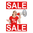 Poster "SALE/megaphone" paper - Material:  -...