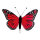 Schmetterling Federn     Groesse: 13x20 cm    Farbe: pink     #