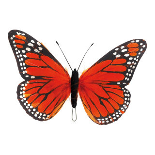Schmetterling Federn     Groesse: 18x30 cm    Farbe: orange     #