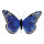 Schmetterling Federn     Groesse: 18x30 cm - Farbe: blau #