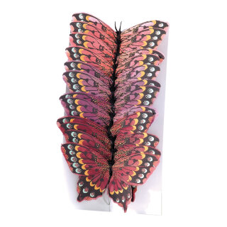 Schmetterling Federn, 12-tlg.     Groesse: 12x7 cm    Farbe: grün