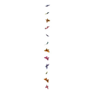 Schmetterlingsgirlande Federn     Groesse: 180cm    Farbe: bunt