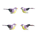 Birds foam/feathers, 4 pcs./set     Size: 9,5x3,5 x4,5 cm...