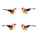 Birds foam/feathers, 4 pcs./set     Size: 9,5x3,5 x4,5 cm...