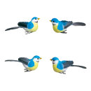 Birds foam/feathers, 4 pcs./set     Size: 9,5x3,5 x4,5 cm...