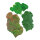 Vine leaves fabric/synthetic material - Material: 48 pcs./bag - Color:  - Size: 10-13 cm Ø