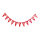 Wimpelkette »%« PVC     Groesse:200 cm lang    Farbe:rot/weiß     #
