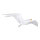 Seemöwe fliegend, Styrofoam mit Zellstoff     Groesse: 24x50cm    Farbe: weiß