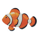 Tropical fish printed double-sided, wood, with hanger...