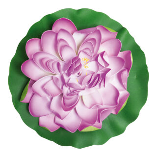 Water lily blooming  - Material: foam - Color: purple/green - Size: Ø 40cm