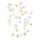 Scatter blossoms textile, 72 pcs./bag     Size: 5 cm Ø    Color: white/yellow