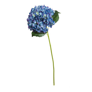 Hydrangea  - Material: artificial silk - Color: blue - Size: Ø 22cm X 80cm