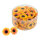 Sonnenblumenköpfe 100Stck./Blister, Kunstseide Abmessung: Ø 3cm Farbe: gelb/schwarz