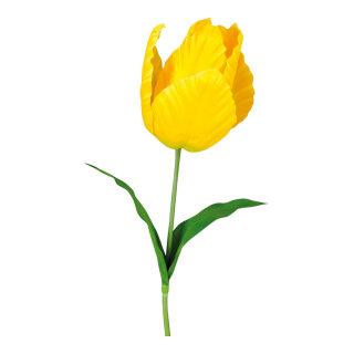 Tulpe aus Kunststoff/Kunstseide, mit Stiel     Groesse: 130cm, Blüte: Ø 20cm    Farbe: gelb