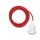 Cult Living 2,5m Kabel E27 Birnenhalter mit Kabel, Farbe: Rot